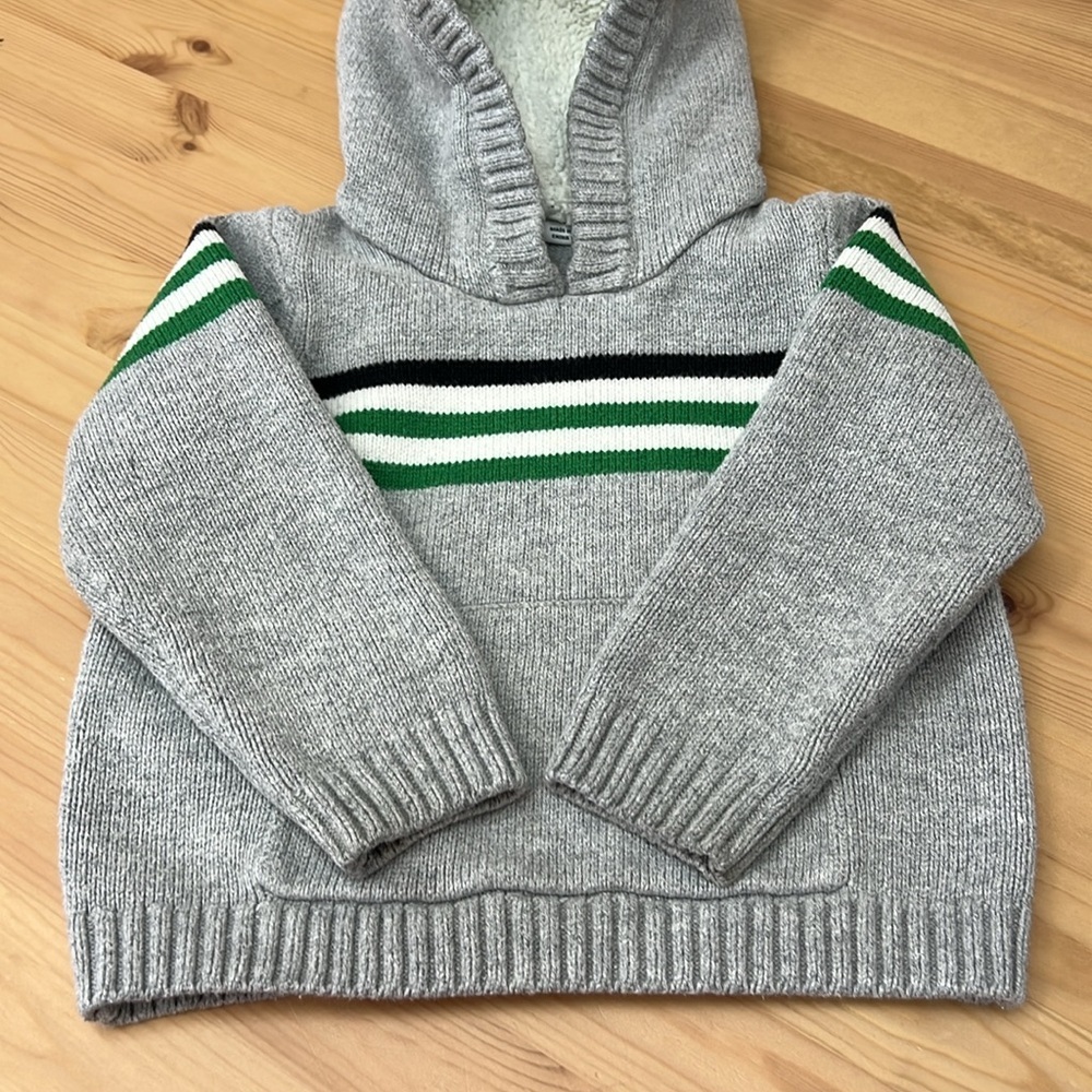 Janie and Jack sweater Hoodie grey - Picture 5 of 10